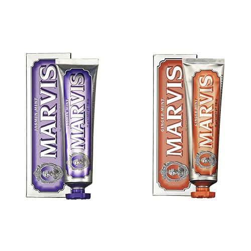 Marvis Jasmin Mint and Ginger Mint - Juego de pasta de dientes, 3.8 onzas