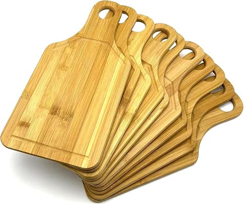 Tabla de cortar de paleta de bambú lisa a granel (juego de 10)  Para fines de grabado personalizado  Tablero en blanco de bambú de primera calidad