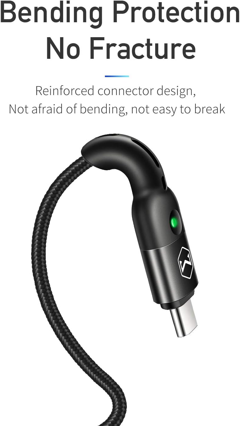 AICase Retractable USB Type C Cable, Coiled Type-C Cable for Car,Charging & Sync Data,USB C Charger Cable for Galaxy S9 S8 Note 8, Pixel, LG V30 G6, Nintendo Switch, OnePlus 5 etc