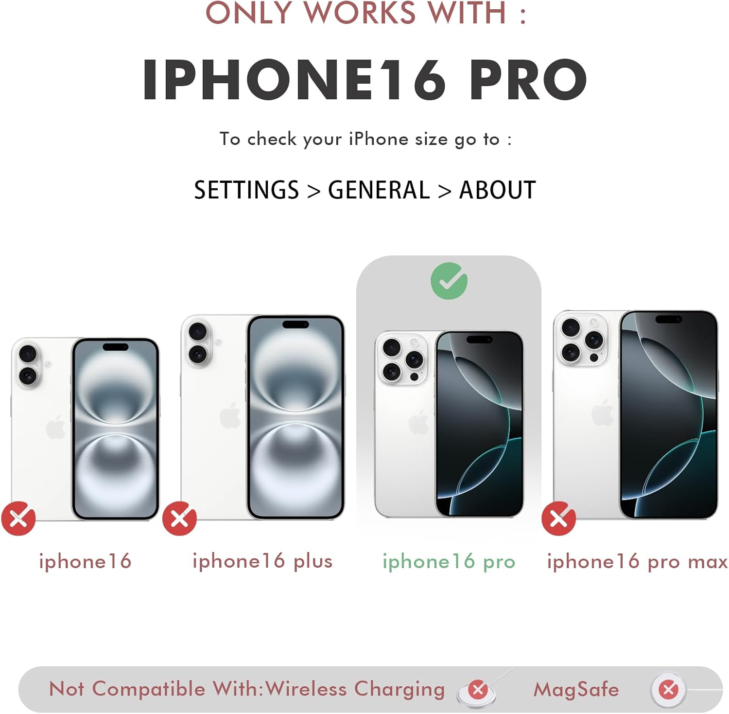 LAMEEKU Compatible with iPhone 16 Pro Wallet Case with Card Holder,Quilted Leather Zipper Crossbody Case for Women Design for iPhone 16 Pro 6.3" Beige - Image 6