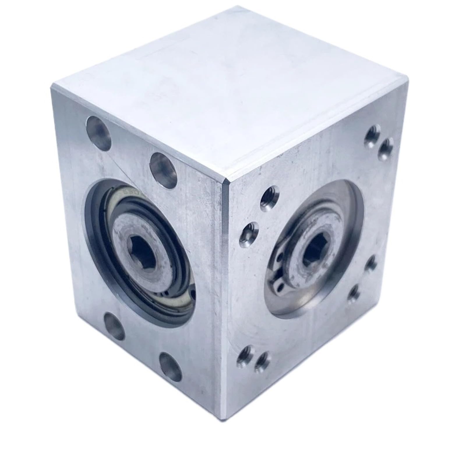 Mechanical Steering 1pcs Aluminum Shell Right Angle Gearbox 8mm Hexagonal Hole Spiral Bevel Gear Reversing Gearbox 1:1 Ratio Reducer Gearbox Direction Transmission