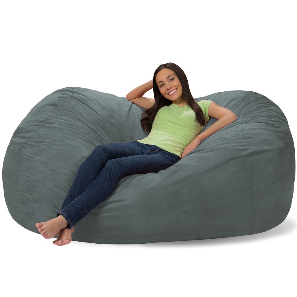 Buy Comfy Sacks 6 ft Lounger Memory Foam Bean Bag Chair, Mist Cords
