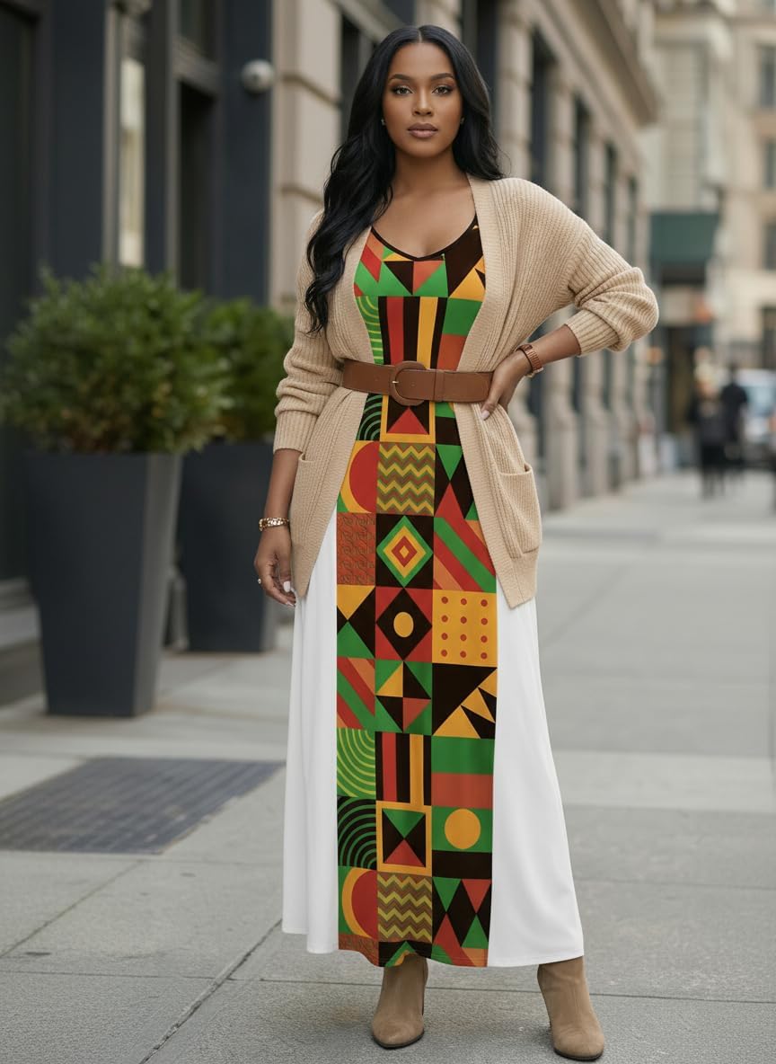 FANDEE Women’s Sundresses – Sleeveless Maxi Dress with Pockets, Adjustable Spaghetti Straps Long Summer Dress for Vacation - Image 7