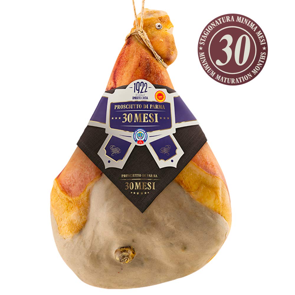 Prosciutto di Parma dop - 30 mesi, con scatola in legno, intero con osso 10,5 kg
