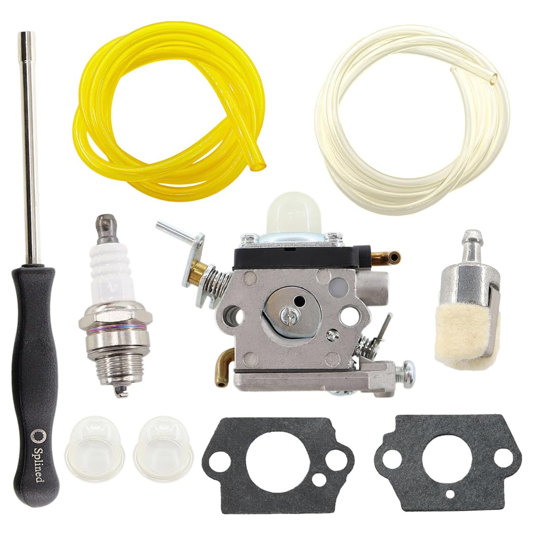 MCHNIC Carburateur avec joint, tuyau d'essence, tournevis pour Husqvarna 122HD45 122HD60 522HD60S 522HDR60S Jonsered HT2223T HT2218 Taille-haie remplace 596658301 523012401