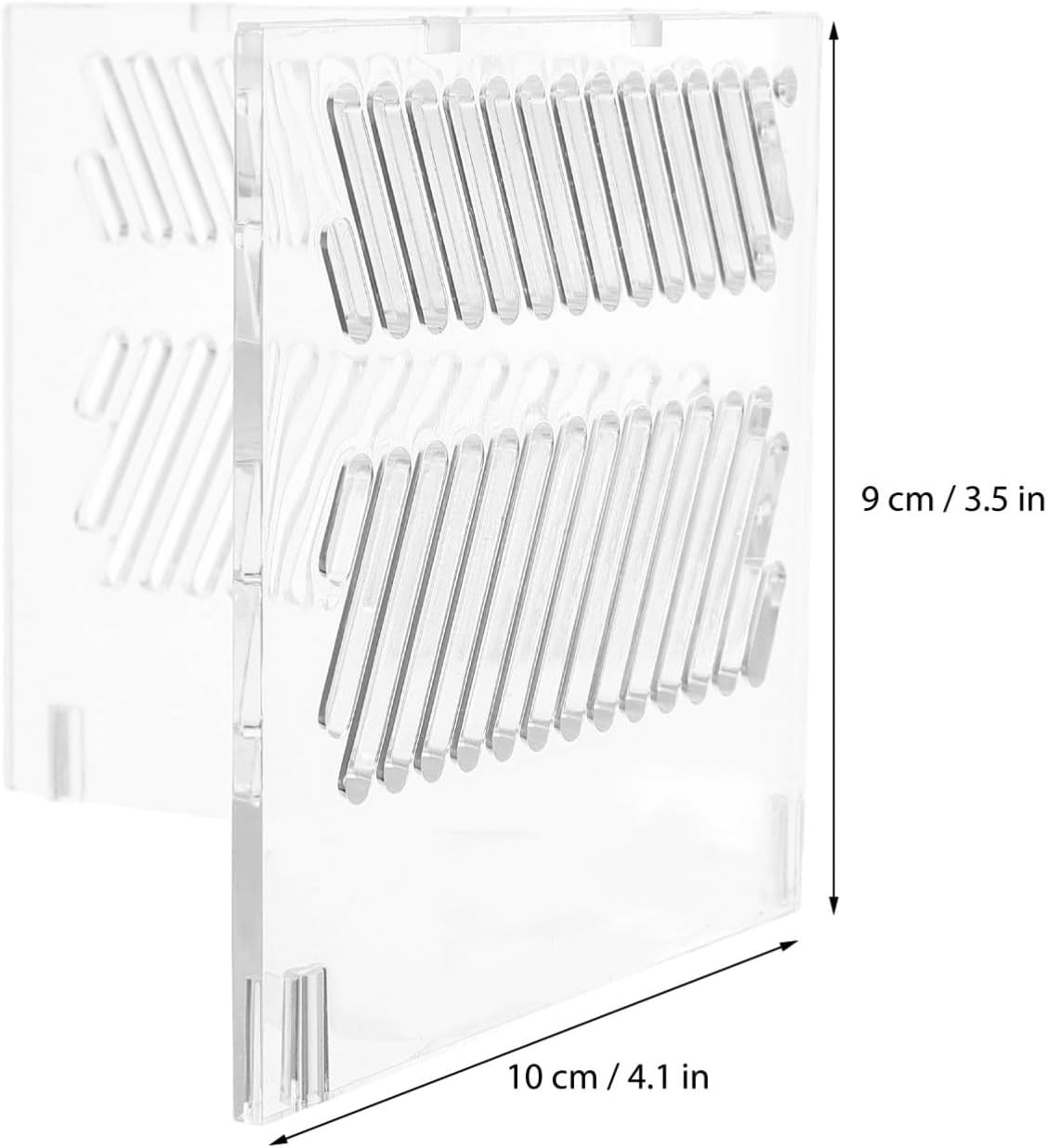 ibasenice Acrylic Aquarium Divider Tray Dual Hole Design for Fish Tank Pump Guards, Multifunctional Use for Filtering Waste and Sand, DIY Fish Tank Partition Grid Board