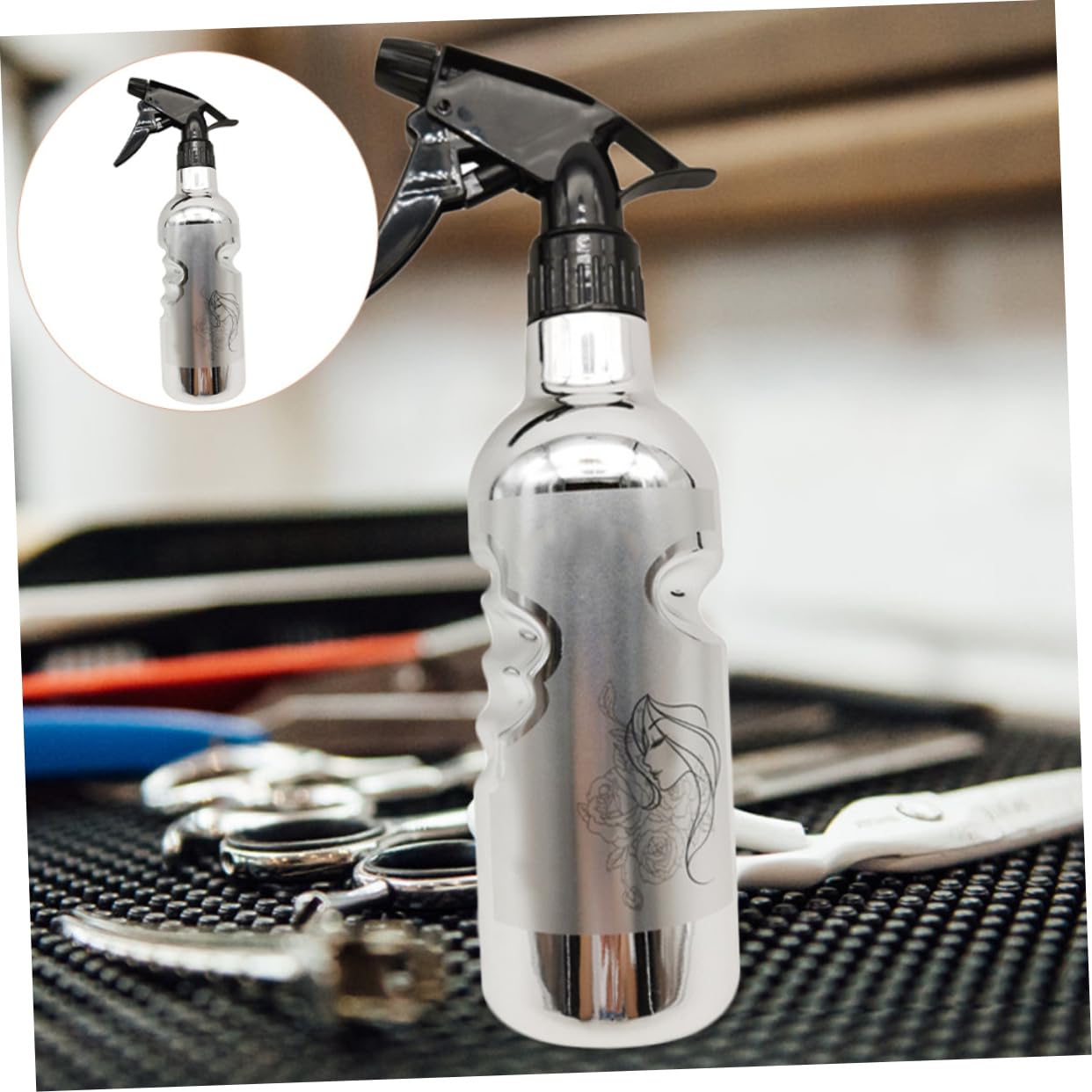 Beavorty 5stücke Retro Sprayflasche Für Friseure Multifunktionale Sprühflasche Für Haarstyling Aus Strapazierfähigem Elegantes Design Feiner Sprühnebel Für Friseursalons Und