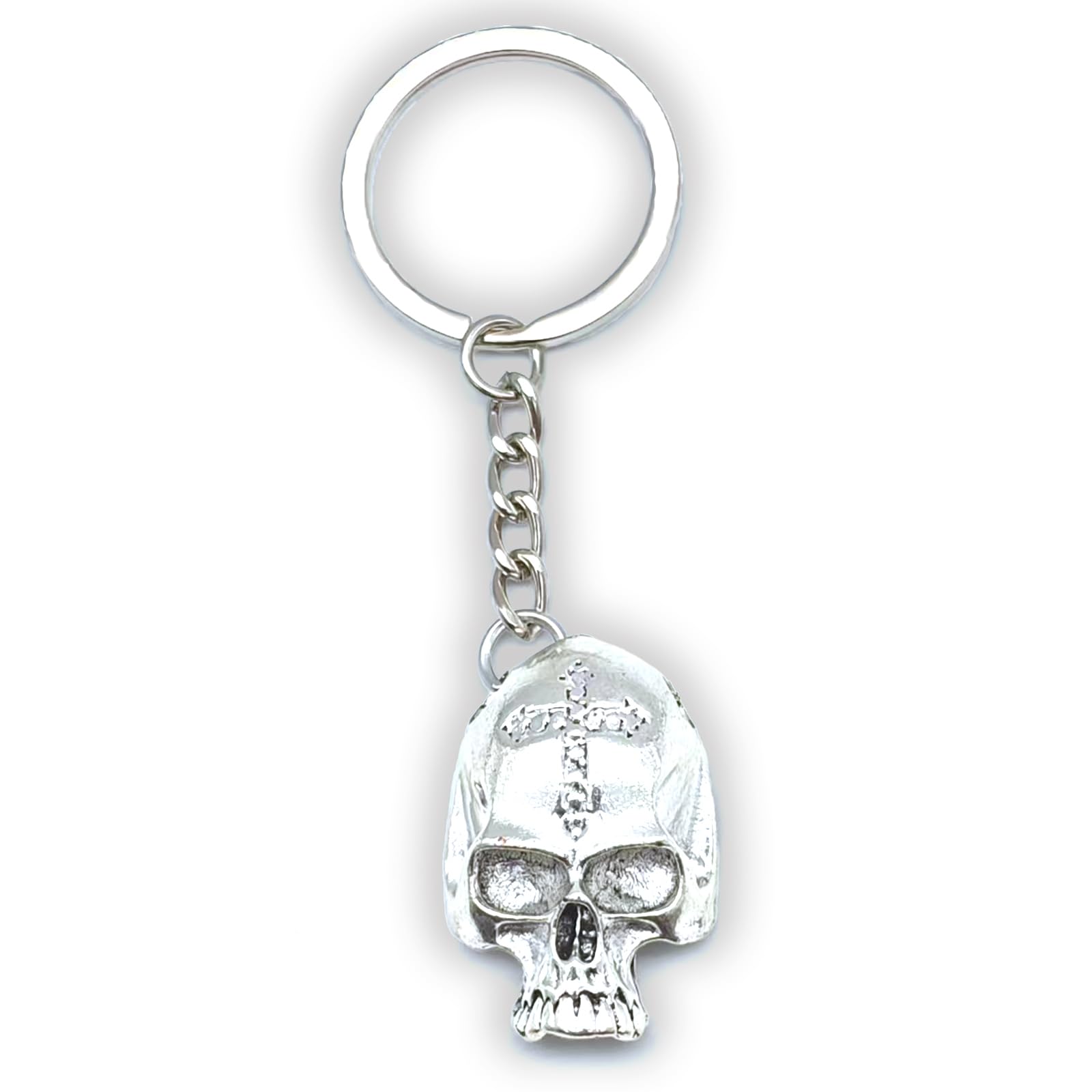 Zynara Totenkopf Schlüsselanhänger,Anhänger Skull Totenkopf,Geschenk Frauen,Halloween Schlüsselanhänger, Glücksbringer Auto Rucksack