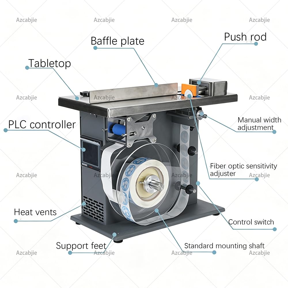 Etichettatrice Automatica Ad Angolo Retto Di 90 Gradi, Con Plc E Touch Screen, Precisione ±0,5 Mm, 15-30 Pezzi/Minuto, Ideale per Imballaggi Di Cosmetici, Alimenti Ed Elettronica 25-30mm