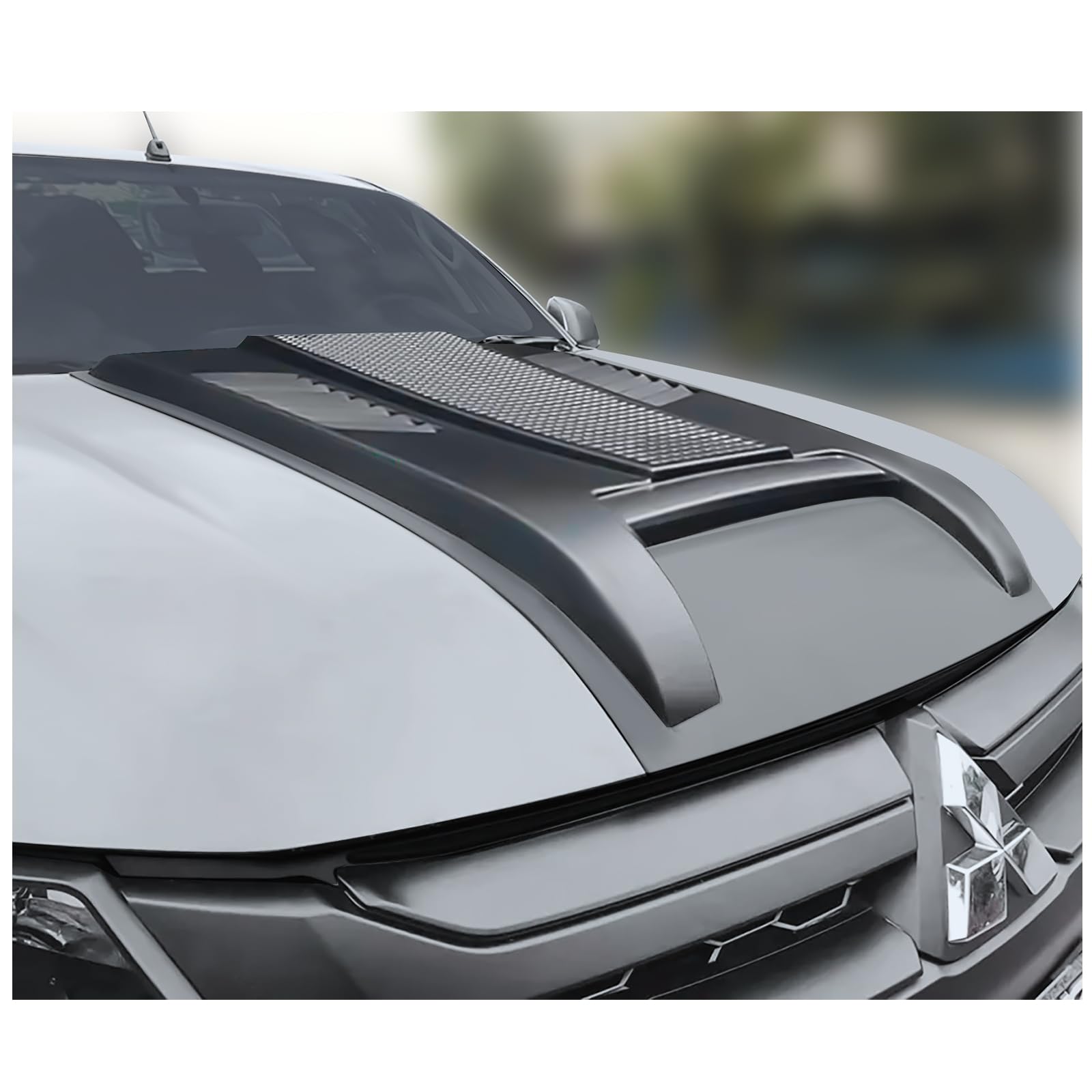 Pala para capó Mitsubishi L200 Triton 2019-2024, ABS capó accesorio todoterreno negro mate
