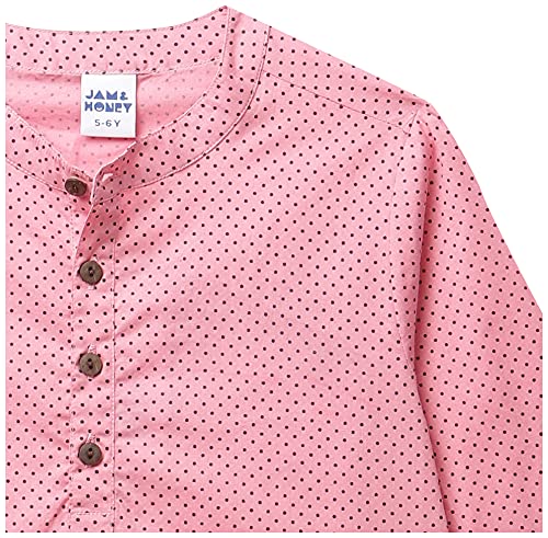 Image of Amazon Brand - Jam & Honey Regular Boys Kurta Sets PJ-SLUB Lt Pink 4-5 Years