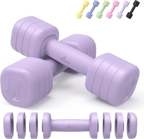 Adjustable Y22-82004-20-0703wq dumbbell, Aura Lavender