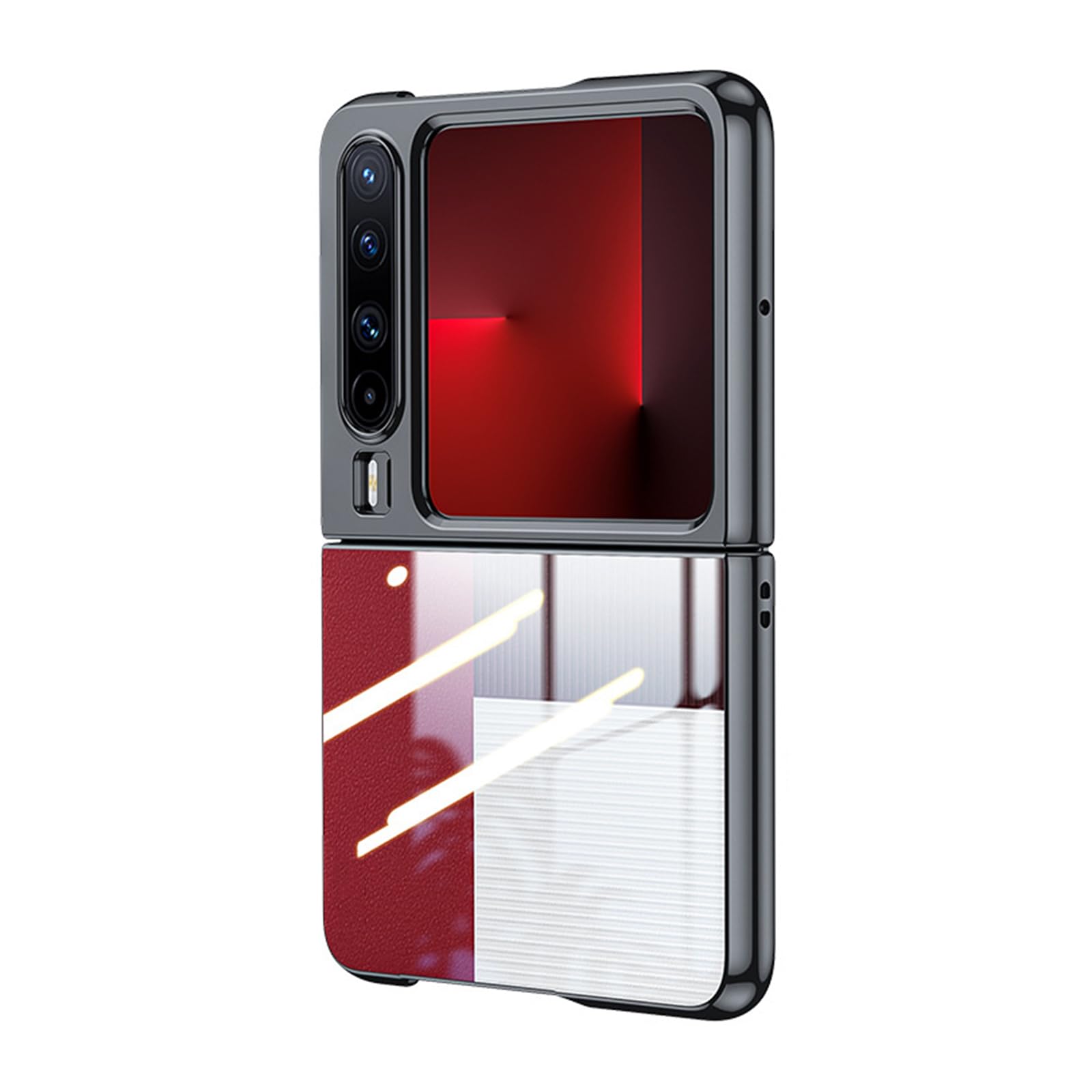 Enchapado Carcasa para Huawei Pura X, Ultrafina Antigolpes Funda Protección de Cámara Transparente Estuche,Negro,Pura X