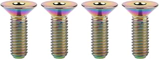 Wanyifa Titanium Ti M5x10 12 15 20 25mm Countersunk Flat Head Hex Socket Cap Screw Bolt pack of 4 (M5x12mm, Rainbow)