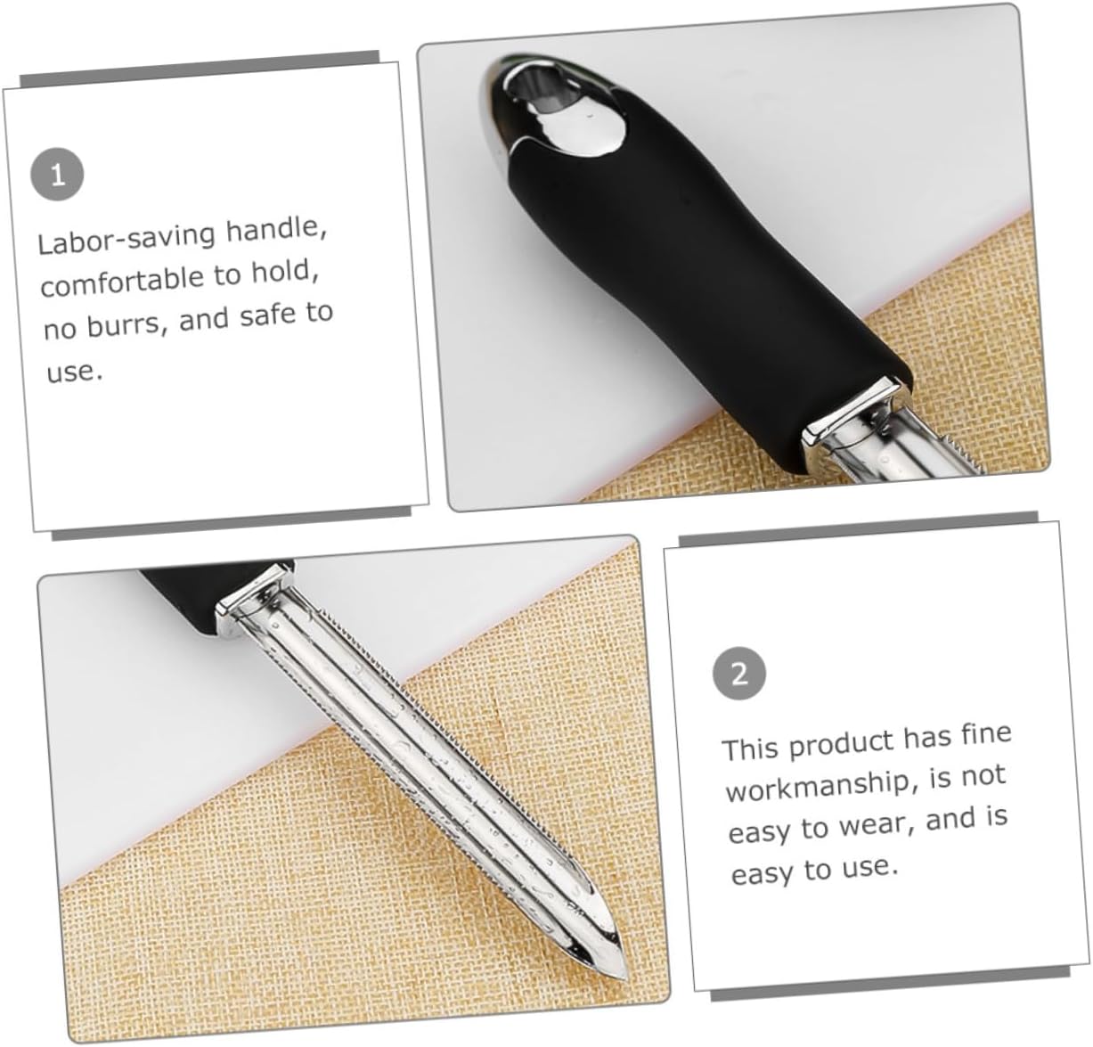 Cabilock 3pcs Multifunctional Fruit Corer Bell Pepper Core Remover Apple Cherry Pit Tool