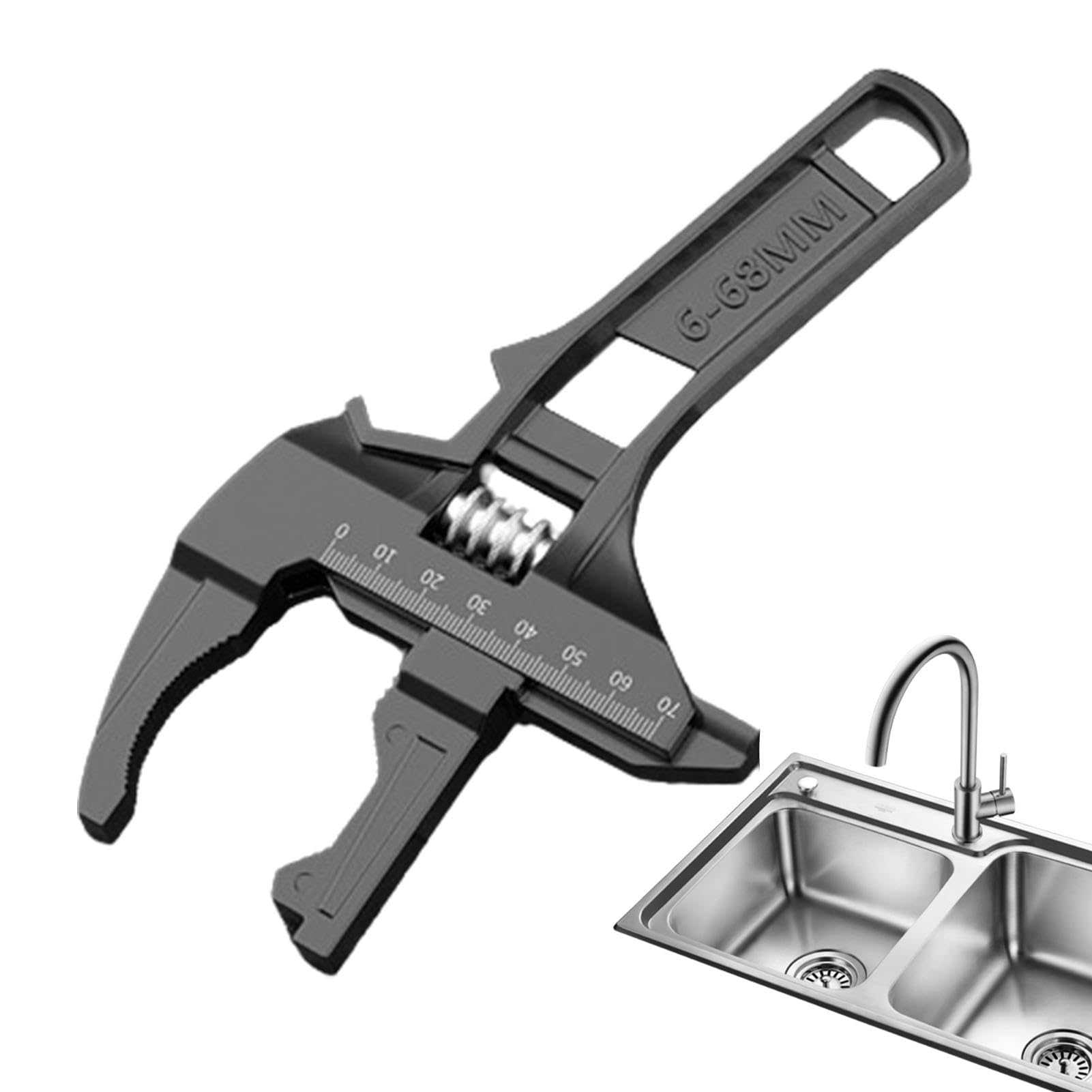 Adjustable Multitool Wrench, Bathroom Faucet, Sink Faucet, Large Opening Faucet Wrench, Adjustable Plumber Faucet for Bathroom