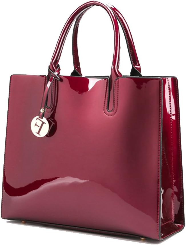 Women's Patent Leather Simple Shoulder Bag Wild Handbag