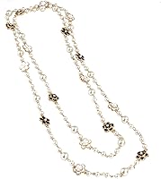 Vista 2 de Collar largo de perlas de imitación multicapa para mujer, Perla, Perla