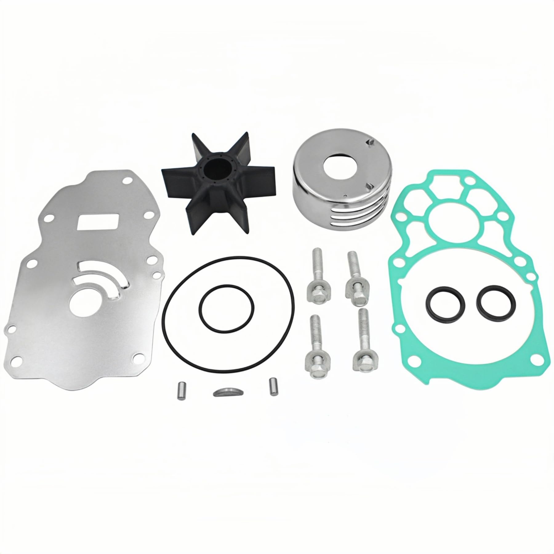 6CEW0078 Water Pump Impeller Kit for Yamaha 4-Stroke V6 225 250 300 HP 4.2L Outboard Engines 6CE-W0078-01 6CE-W0078-00 Sierra 18-3470