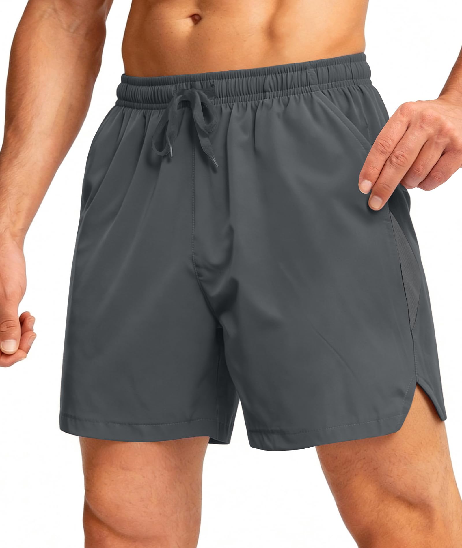 Elainone Kurze Hosen Herren Sporthose Shorts Herren Sommer mit Taschen Stretch Sport Shorts für Basketball Gym