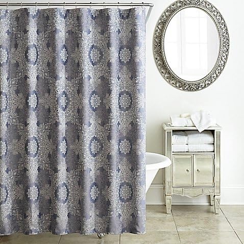 Veranda Shower Curtain in Thistle | 100% polyester | Dry clean only