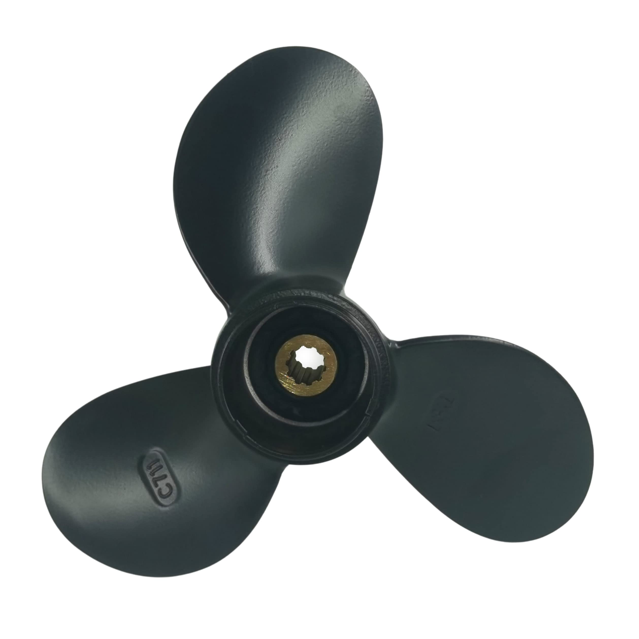 Captain Aluminum Outboard Propeller Fit Suzuki Engines 4-6HP 10 Tooth Spline RH (7 1/2x7)