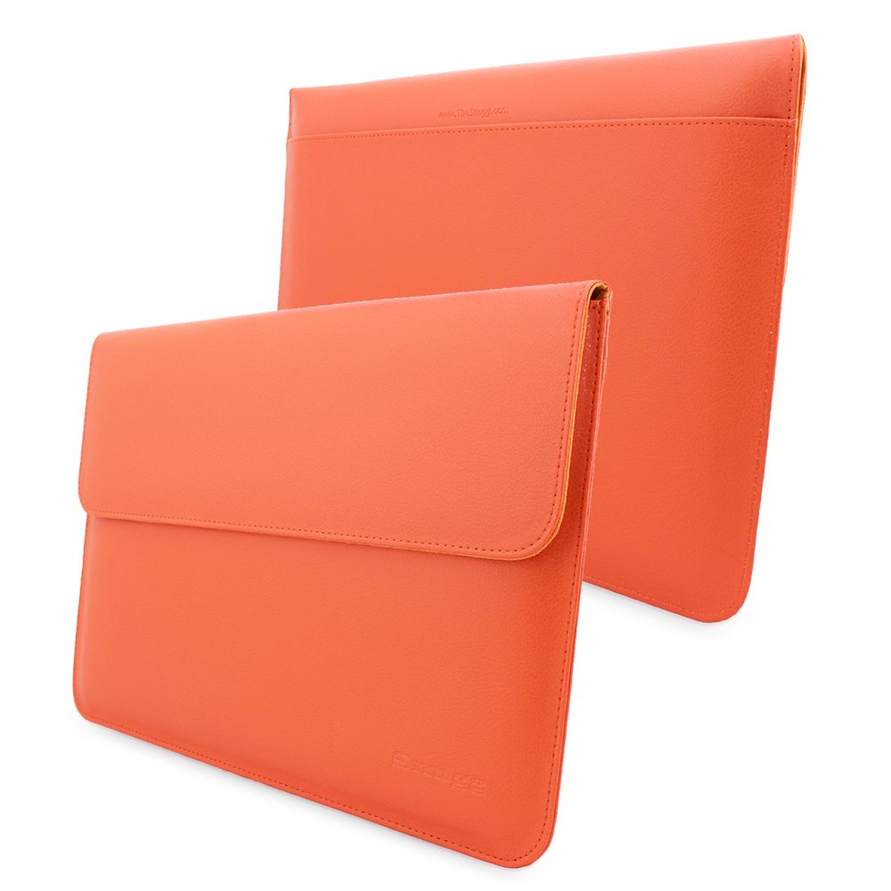Macbook Air 11 Case, Snugg™ - Leather Sleeve with Lifetime Guarantee (Orange) for Apple Macbook Air 11