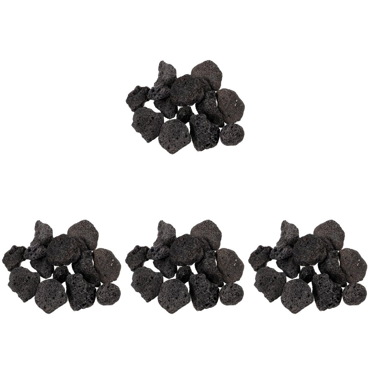 Yardwe 4packungen Naturstein Deko Für Aquarien Und Pflanzen Packung Große Schwarze Vulkanische Steine Porös Und Atmungsaktiv Für Garten Und Aquarienlandschaften