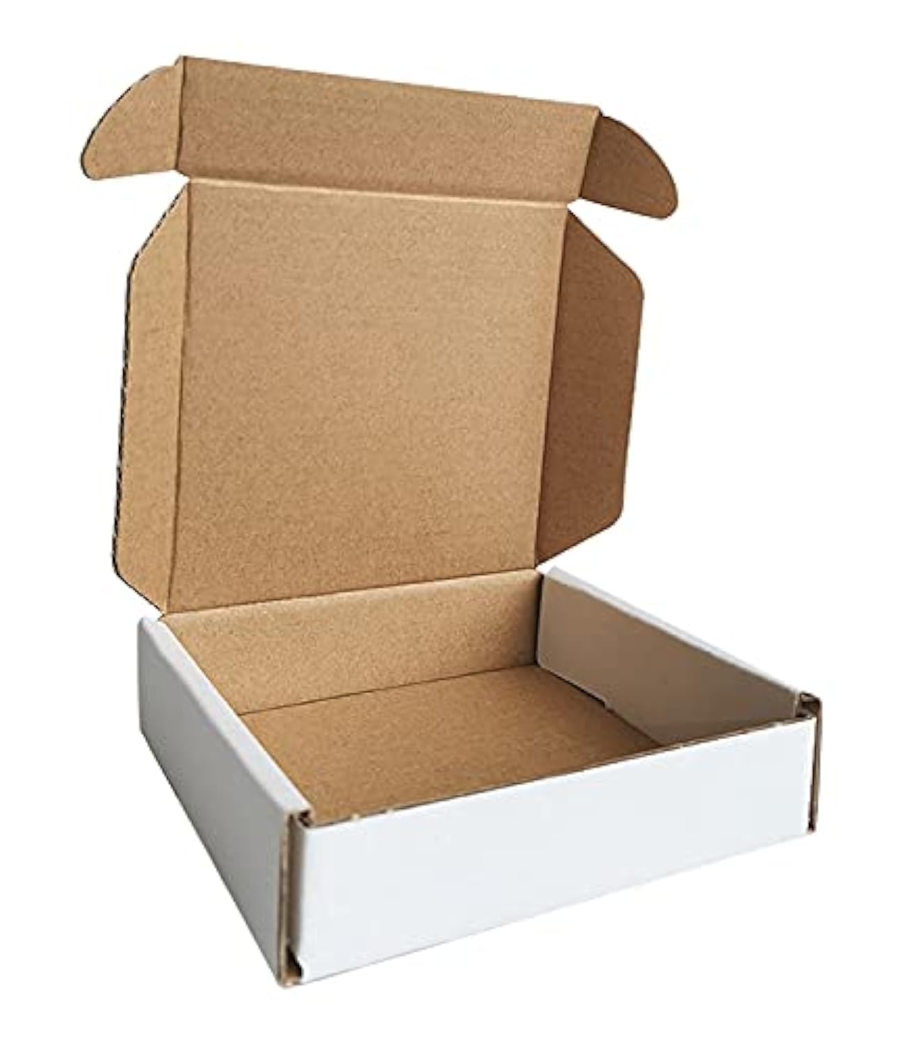 CH-BOX 50 Pack 4x4x1'' Small Shipping Boxes, Corrugated Cardboard Mailers for Business, White (CM441)
