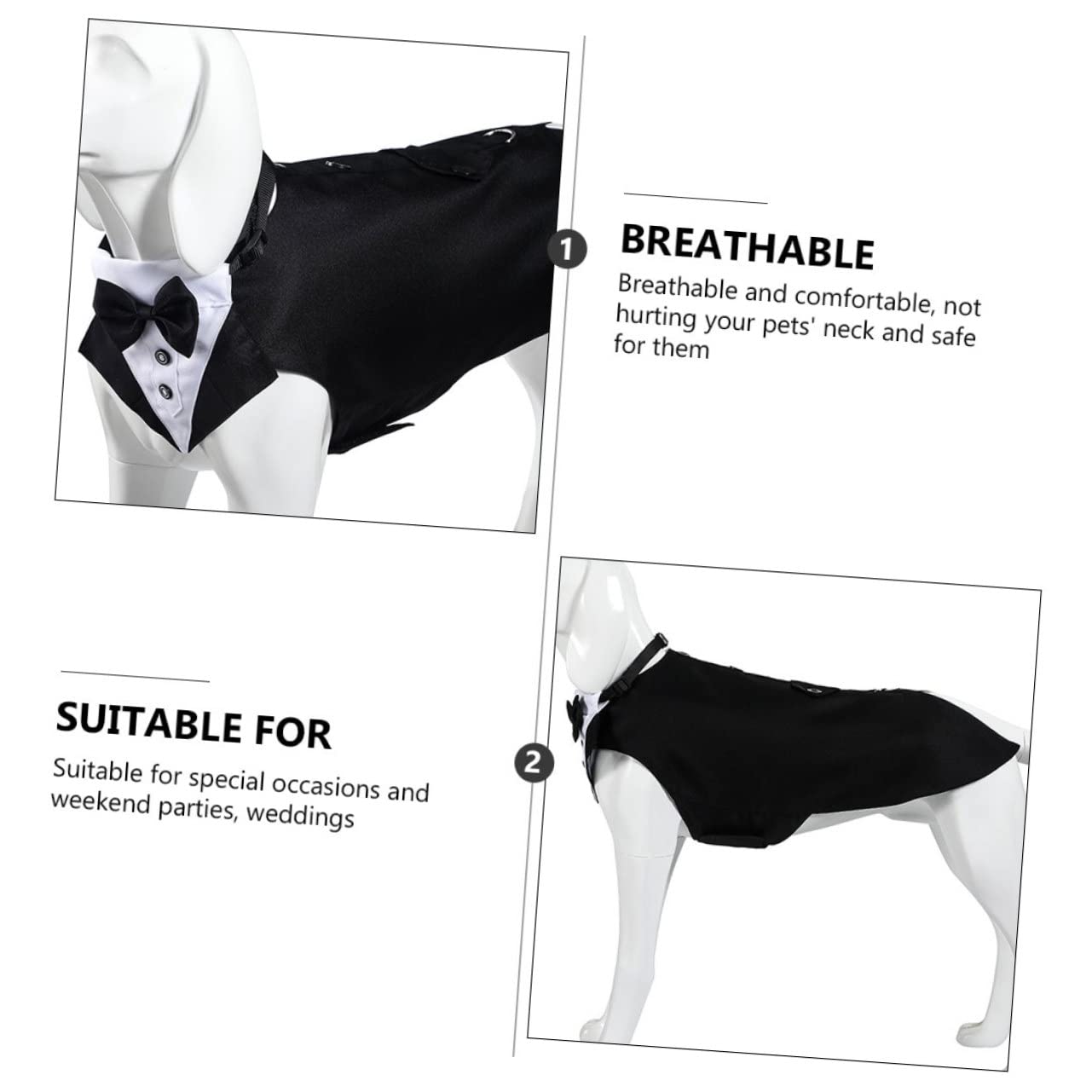 FOMIYES 3sätze Hundesuit Und Bandana Für Hochzeiten Eleganter Hund Mit Verstellbarem Bandana Für Kleine Und Mittelgroße Hunde Für Besondere Anlässe