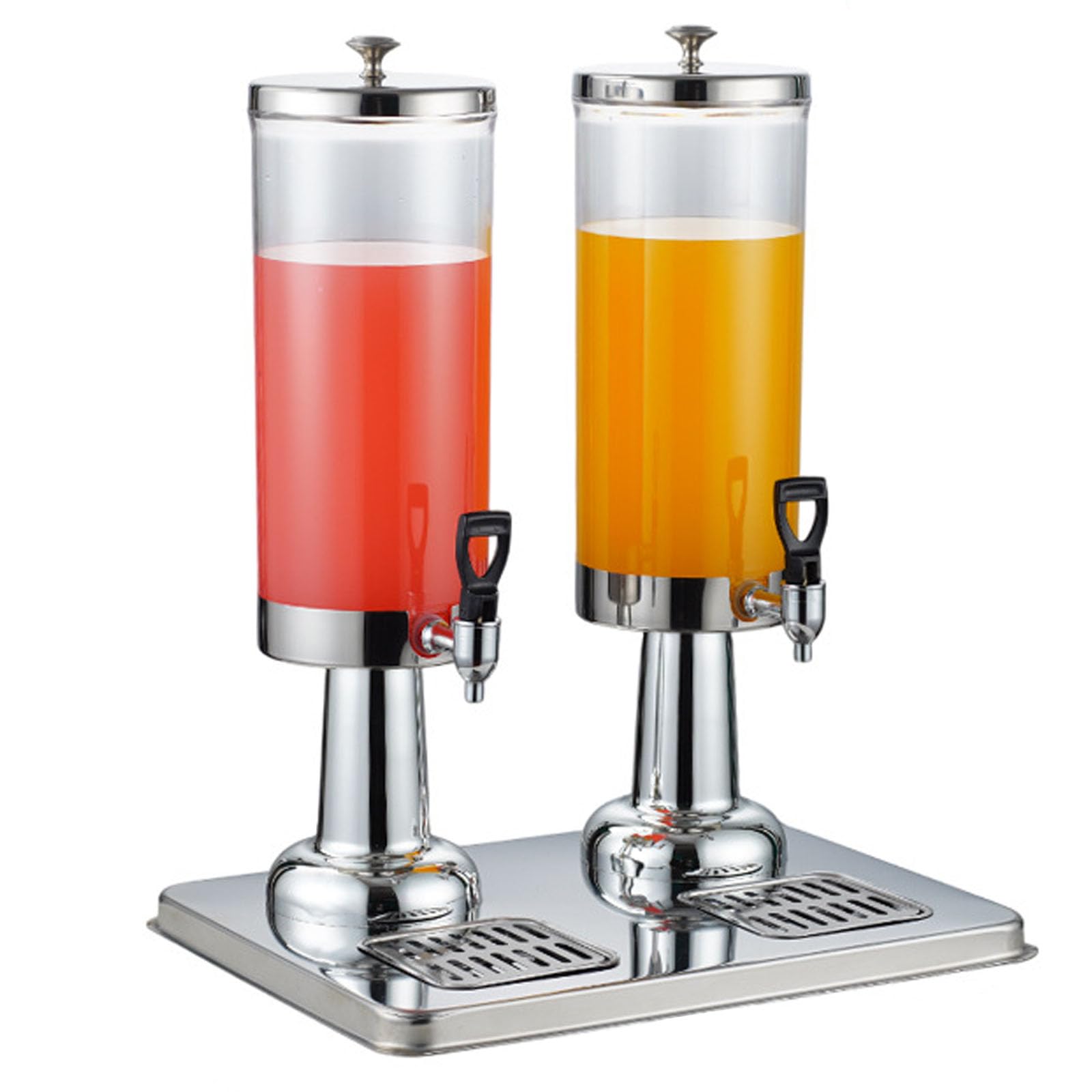 Distributore Doppio di Succhi Caldi E Freddi da 6 Litri/5 Galloni, Distributore Automatico di Bevande, Acciaio Inossidabile Ispessito, Design Smontabile E Disassemblabile, Silver