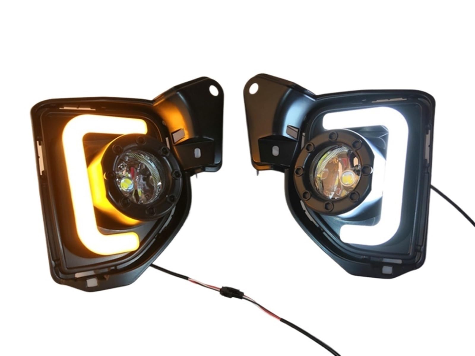 2 Pezzi 12 V LED DRL Luce Di Marcia Diurna Fendinebbia Con Relè Stile Indicatore Di Direzione Per Toyota Per Hiace 2014 2015 2016 2017 2018 Faro Fari Anteriori Auto