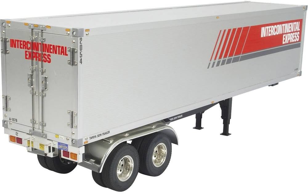 TAMIYA SEMI REMORQUE Caisson RC 56302 Box Trailer 1/14 Scale Assembly Kit, Non Renseigné