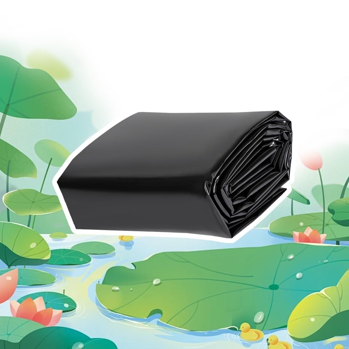 Este Revestimiento Impermeable de Alta Resistencia para estanques de koi de 10x10 m es Ideal para Fuentes, paisajismo, estanques de Peces y Elementos acuáticos de jardín.