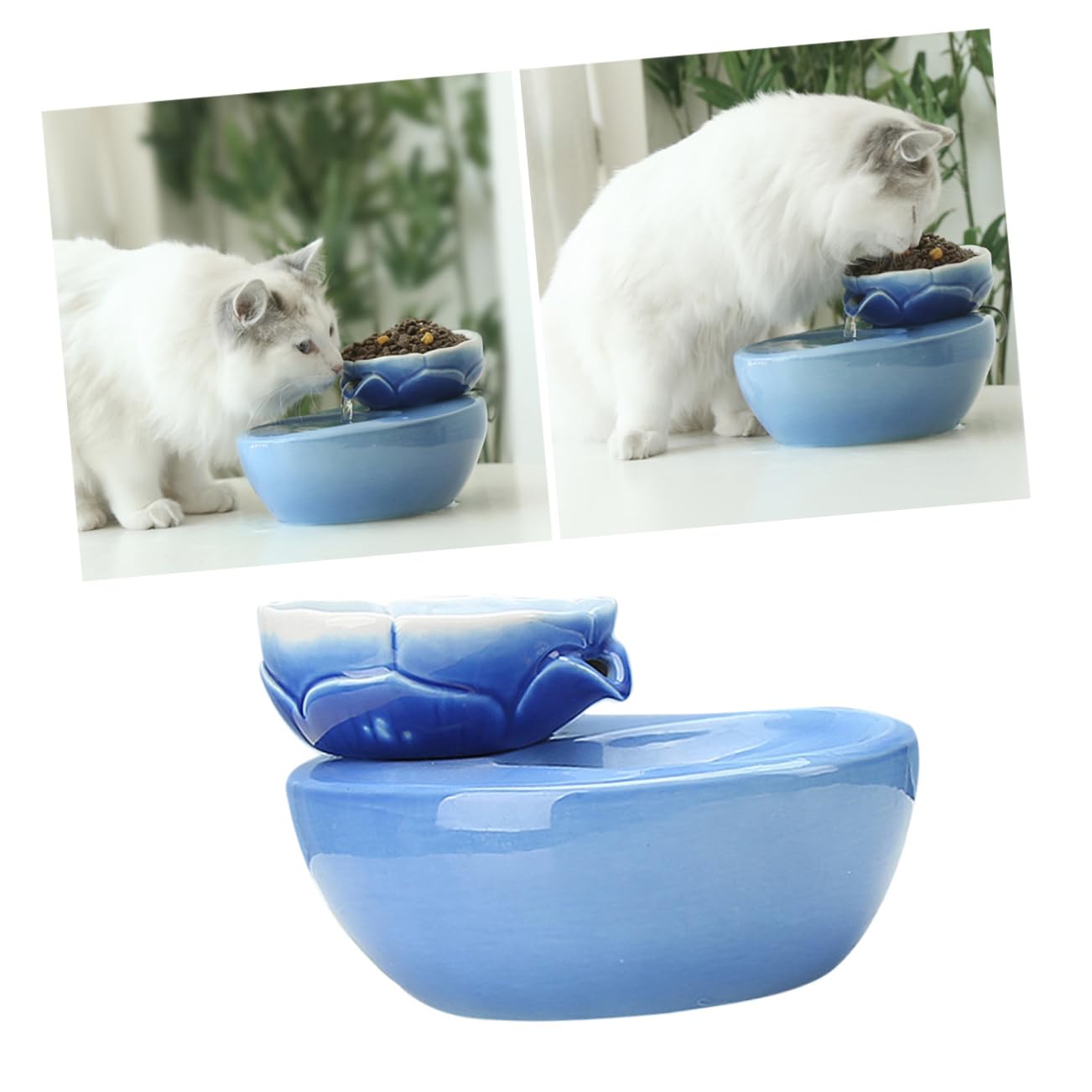 POPETPOP Alimentador Automático De Agua para Mascotas De Bebedero con Filtro De Cerámica Forma De para Gatos Perros Casa