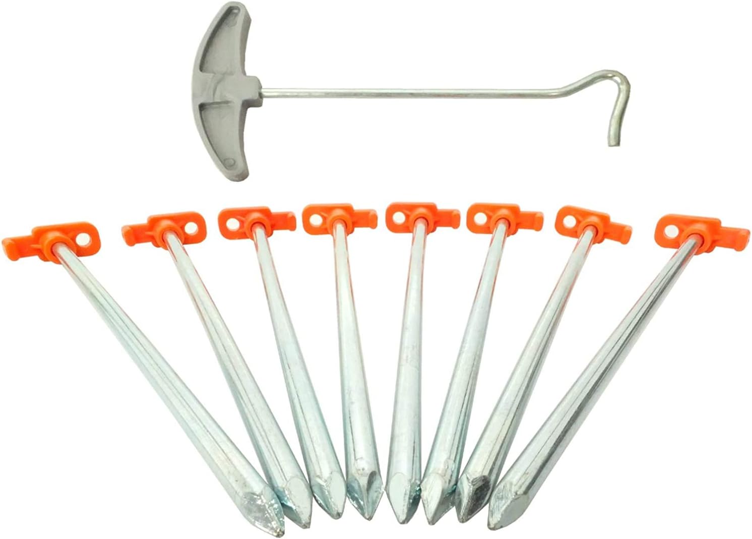 Non-Rust Peg Stakes with Orange Stopper 