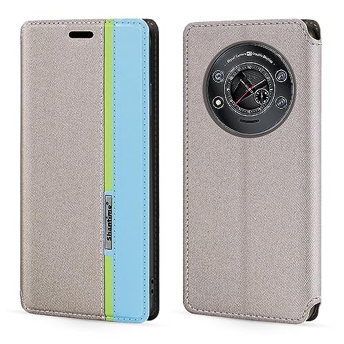 Custodia Flip Bicolore con Chiusura Magnetica Invisibile Compatibile con Cubot KingKong Star Cover e Protettiva elegante pelle sintetica grigio