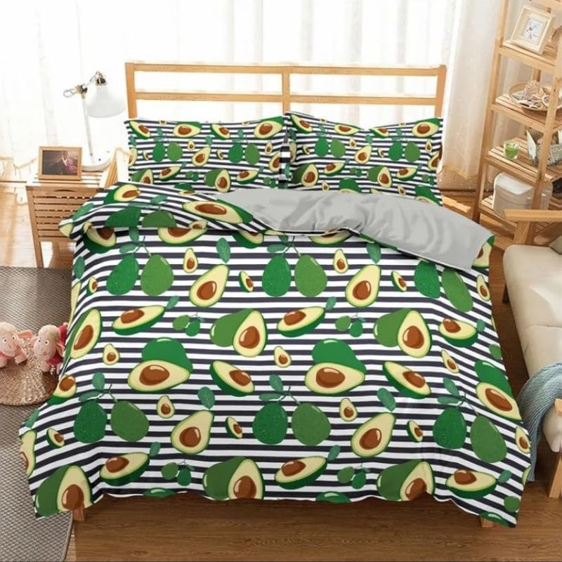 Funda nórdica de cama 90 de aguacate gris 155x220cm en microfibra suave de 110g