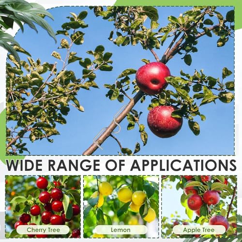 MEISHANG Astspreizer für Obstbäume,30 Stück Astzieher Metall,14.5/11.5/9CM je 10,zweigspreizer,Baumstütze für Obstbäume,Bonsai,Schräge Bäume,Baum,Tomatenhaken,Robuster Tomaten Haken