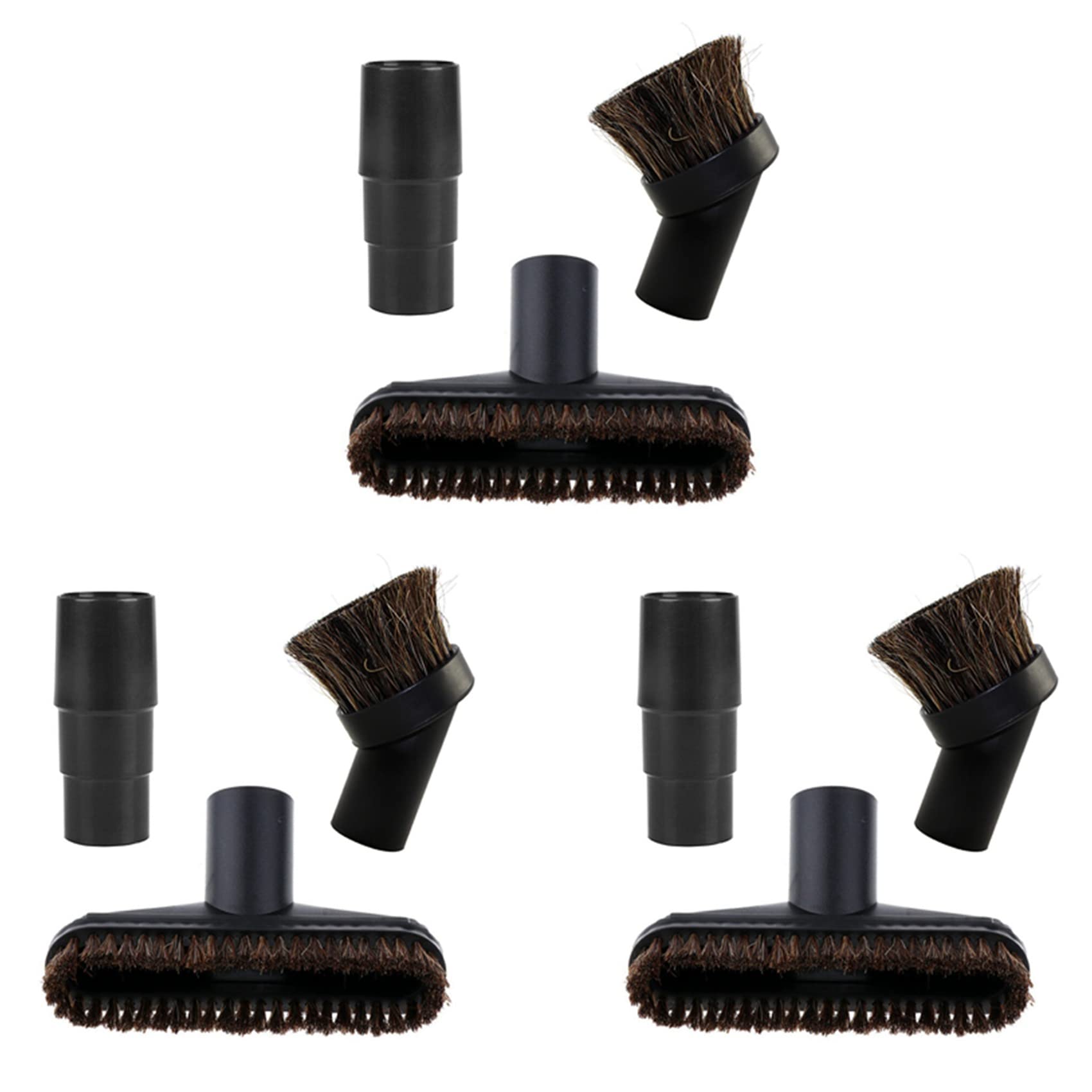Hndhbfgrt 3X Assorted Vacuum Cleaner Brush Head Nozzle Horsehair Replacement Parts with 32/35mm Adapater