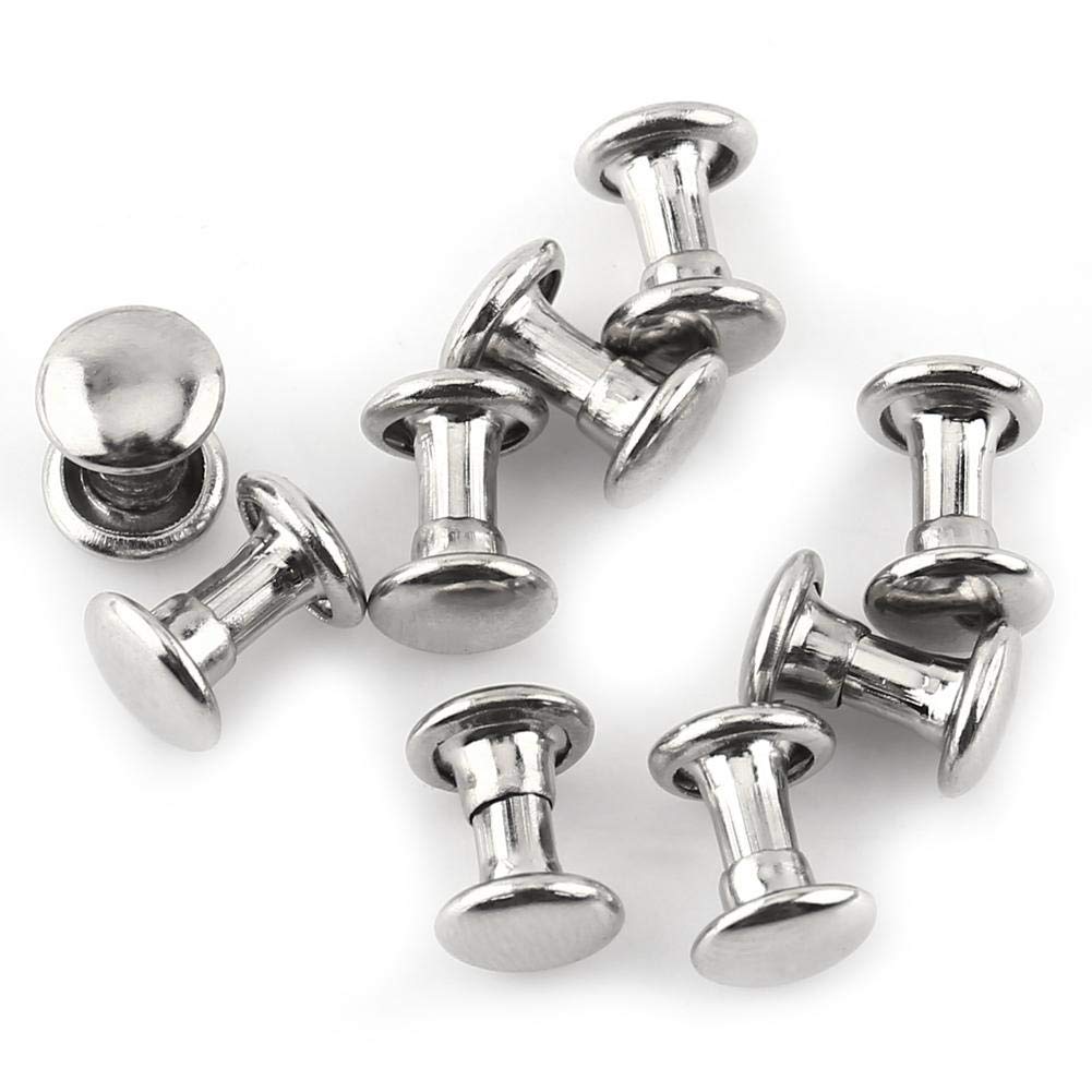 Lot De 100 Rivets En Cuir - 8 Mm - Double Capuchon - 8,5 Mm De Hauteur