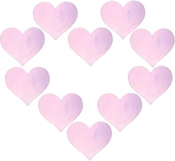 Ypser Womens 5 Pairs Heart Pasties Disposable Satin Nipple Covers Pasty Bra Petals Breast Covers