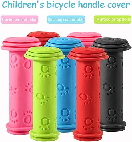 Miniatura 3 de 1 par de empuñaduras de bicicleta para niños, rojoazulrosaverdenegro, antideslizantes, agarres de manillar de bicicleta, empuñaduras de bicicleta de