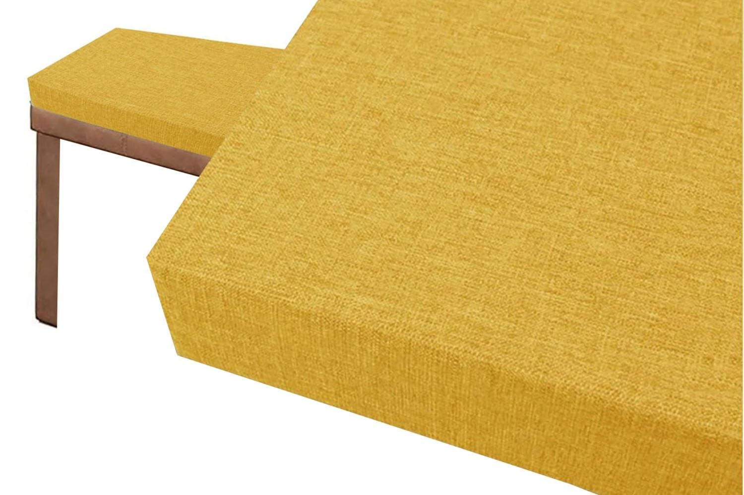 Coussin pour palette jaune 130x40 cm idéal pour aménager un salon de jardin