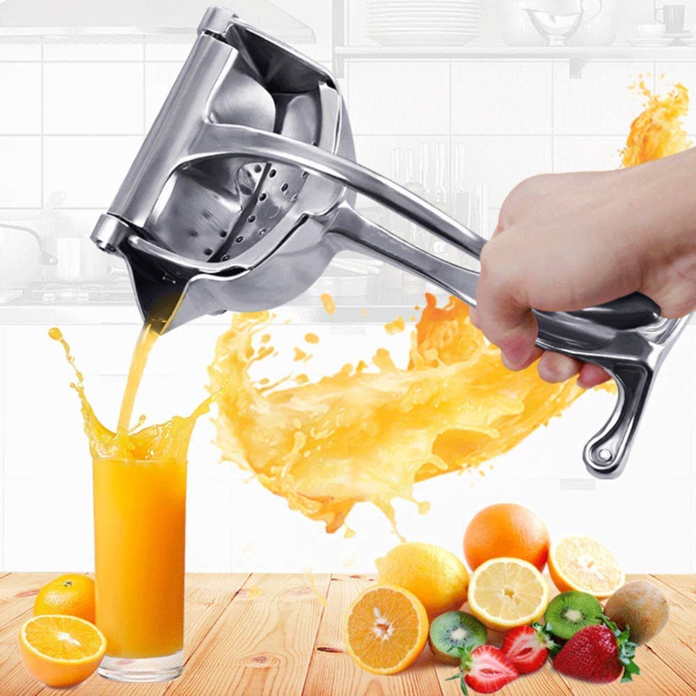 In-HoUSe Lemon Squeezer - Heavy Duty Hand Press Fruit Juicer - Manual Lime CitrUS Press Squeezer (Color : Silver) (A), Ie-39810