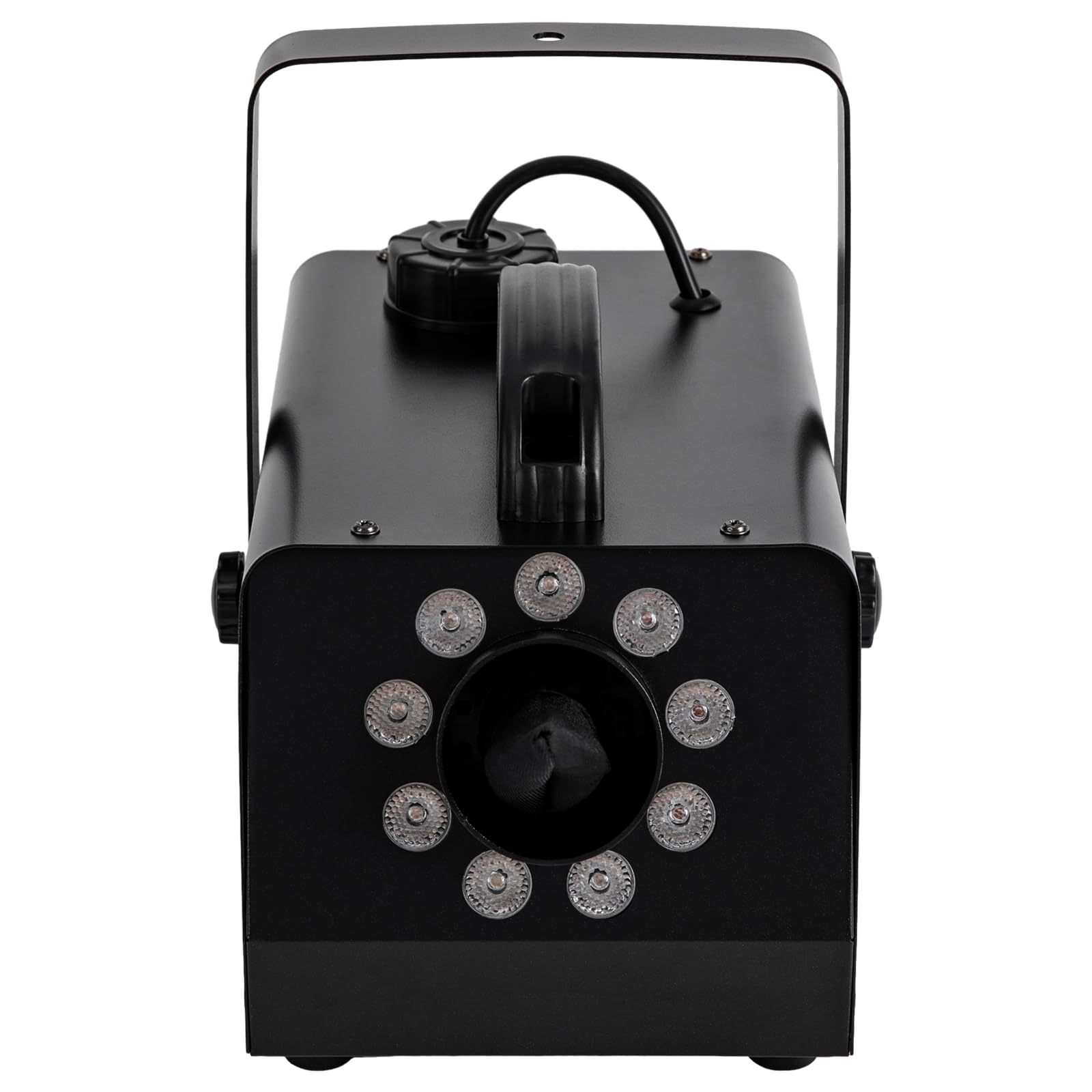 Macchina della neve con telecomando da 900 W - Cannone da neve portatile con 9 luci LED RGB, serbatoio da 1 litro, incluso gancio per Halloween, Natale, matrimoni, feste e palchi DJ 220-240V