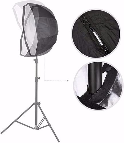 Vista 7 de Godox Reflector de softbox octágono de 32 pulgadas con rejilla de panal y bolsa de transporte para flash de estudio, retrato y fotografía