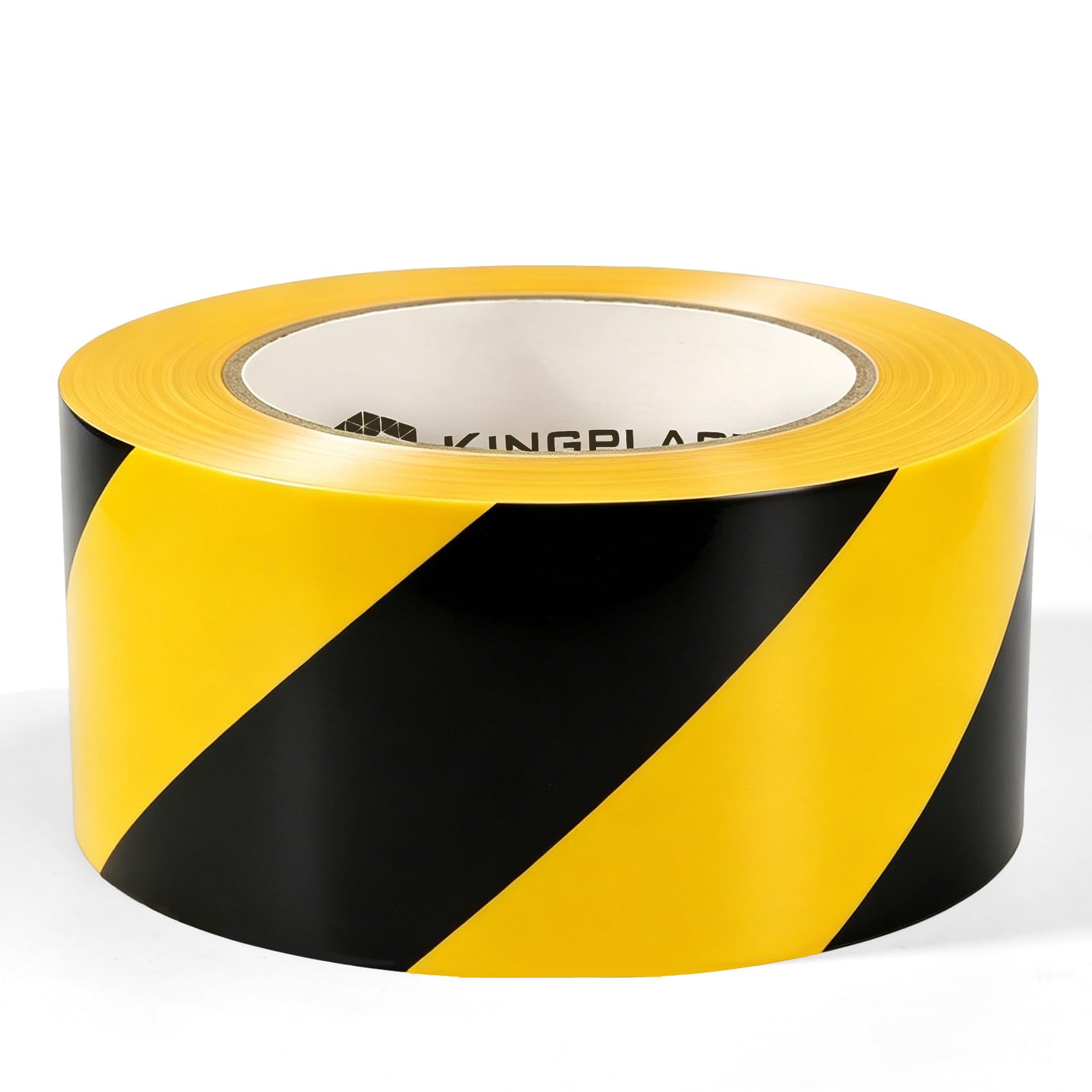 K KINGPLAST Caution Tape 2.8 Inch by 660 Feet Yellow Black Striped