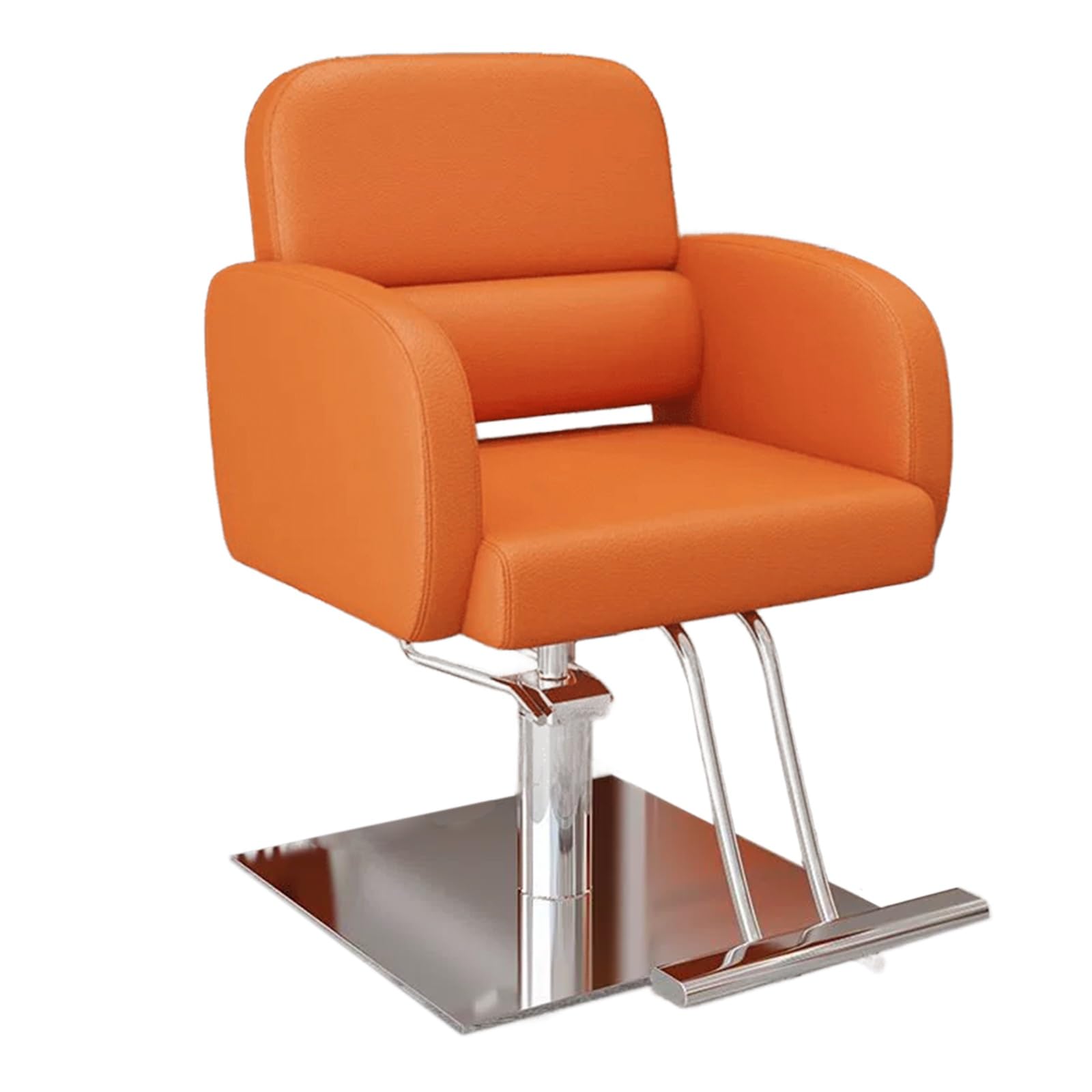 Sillas de barbero, Silla de barbero ergonómica para el hogar y la barbería, Altura Ajustable, Silla de salón giratoria de Cuero con Base de Acero Inoxidable y reposapiés – Elegante diseño na