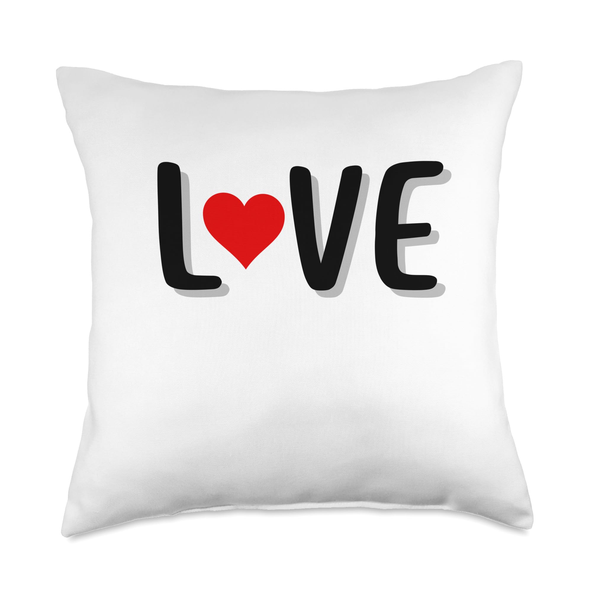 Love Pattern Throw Pillow, 18x18, Multicolor